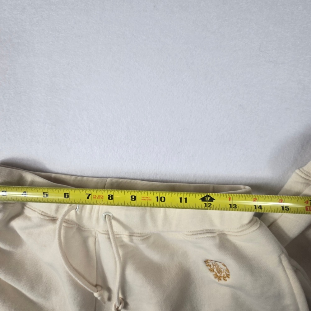 Lauren Ralph Sweatpants Womens Medium Cream joggers Cotton Crest Logo (B4) - Picture 9 of 13
